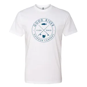 GOOD RIVER Circle Logo Tee - White