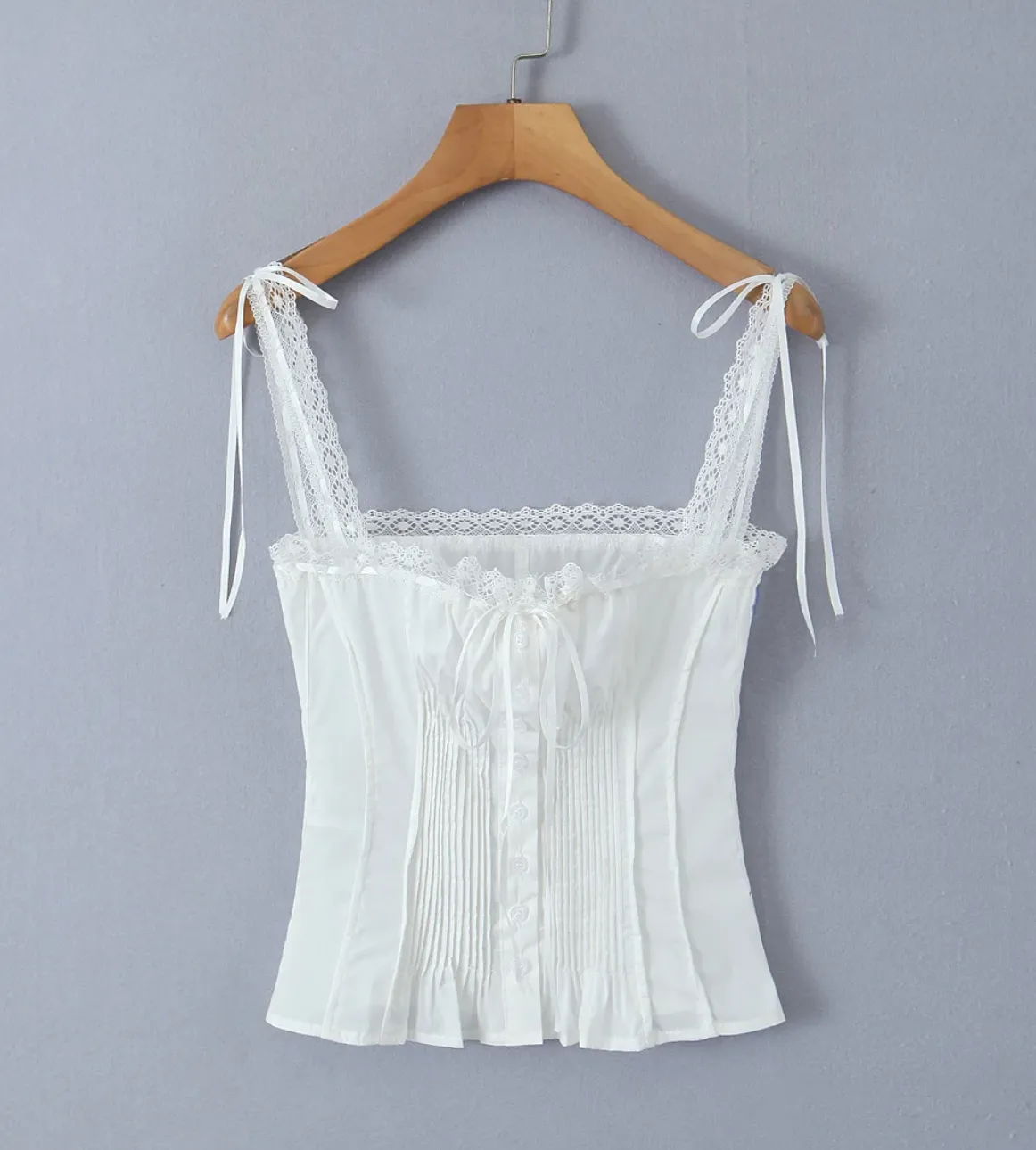 GRACIE COTTON COQUETTE TOP