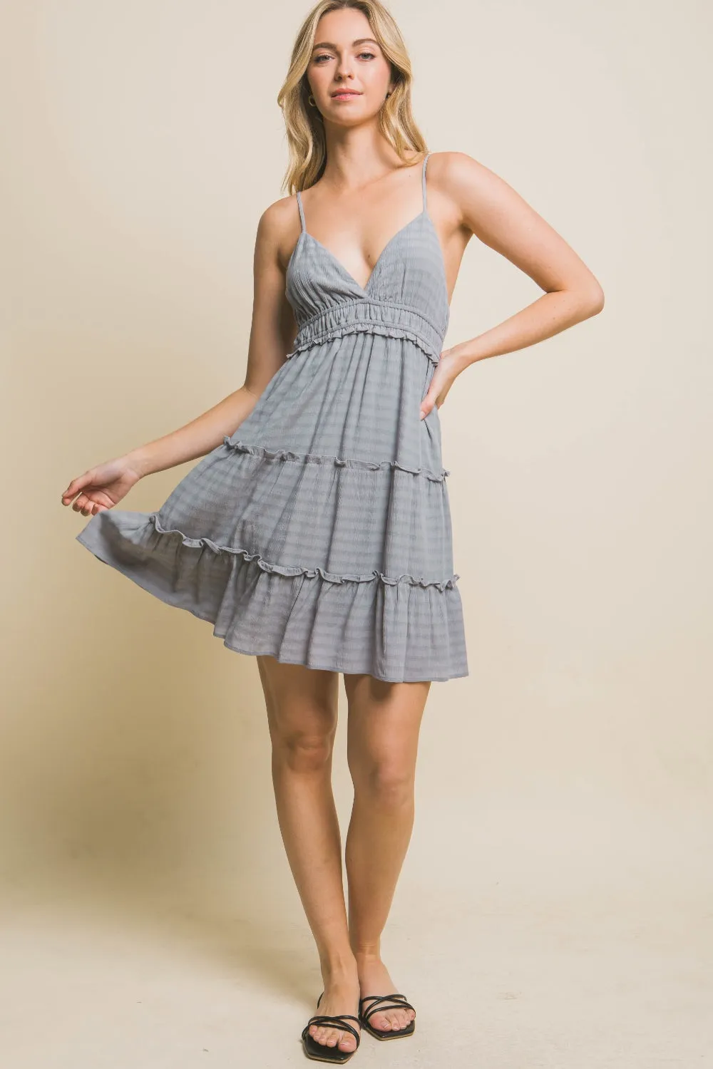 Hazel Blues® |  Love Tree Frill V-Neck Cami Dress