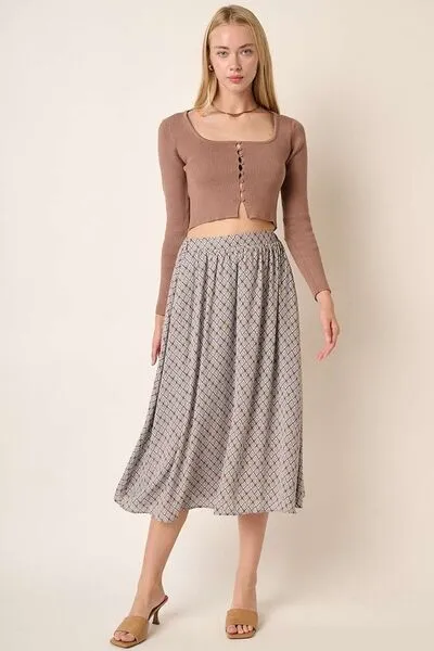 Hazel Blues® |  Mittoshop Printed Midi Skirt