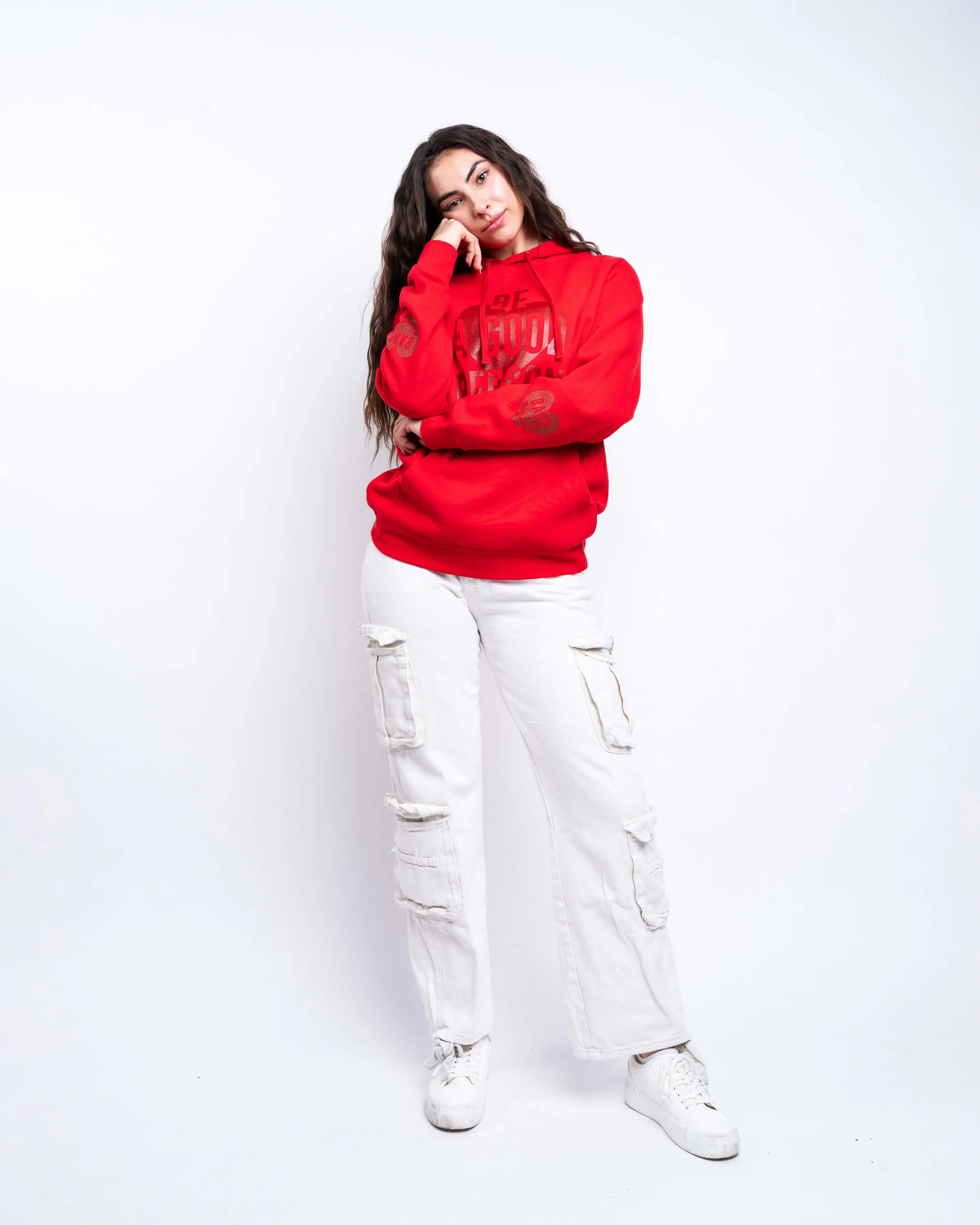 Heart On Your Sleeve Lightweight Hoodie - Red