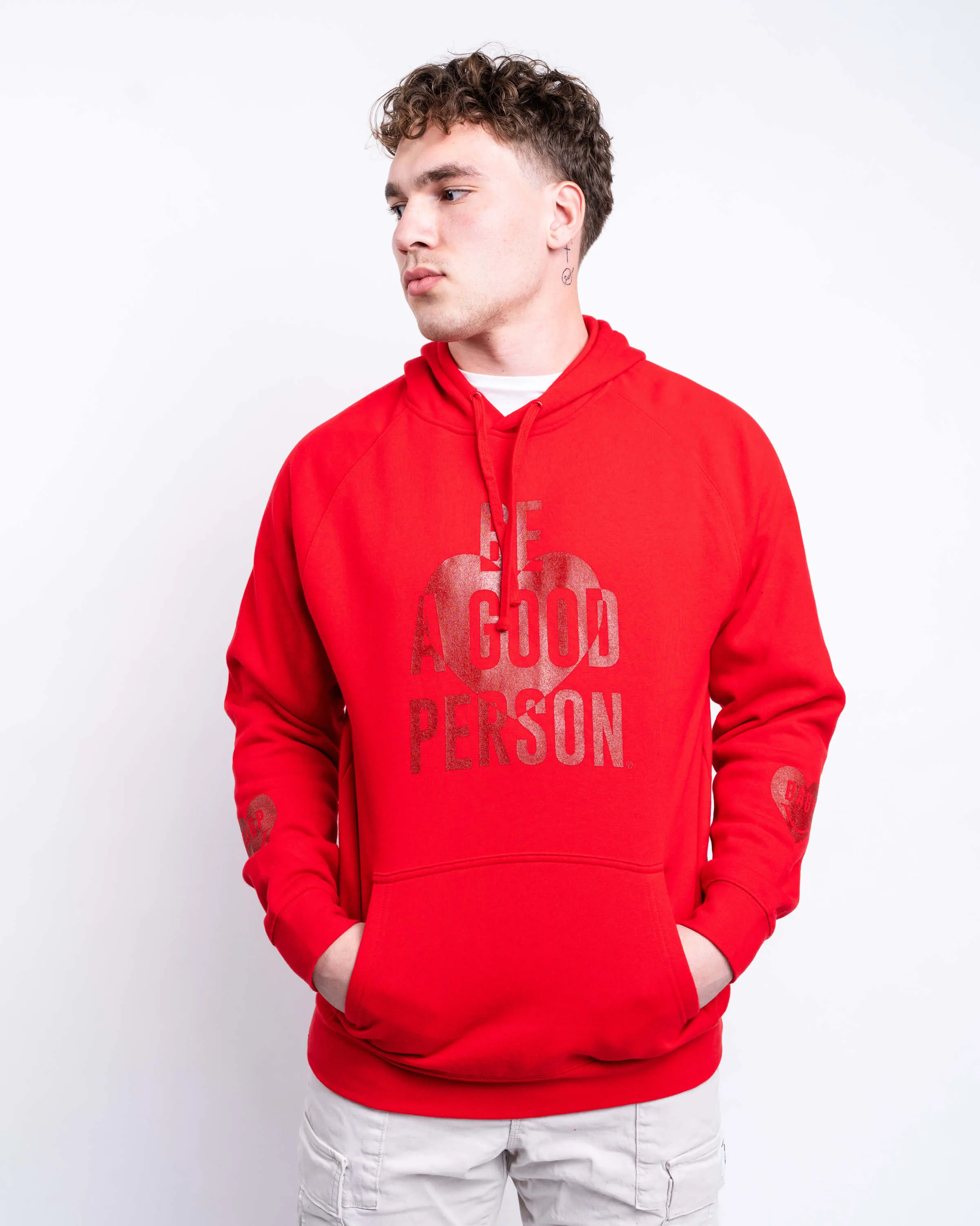Heart On Your Sleeve Lightweight Hoodie - Red