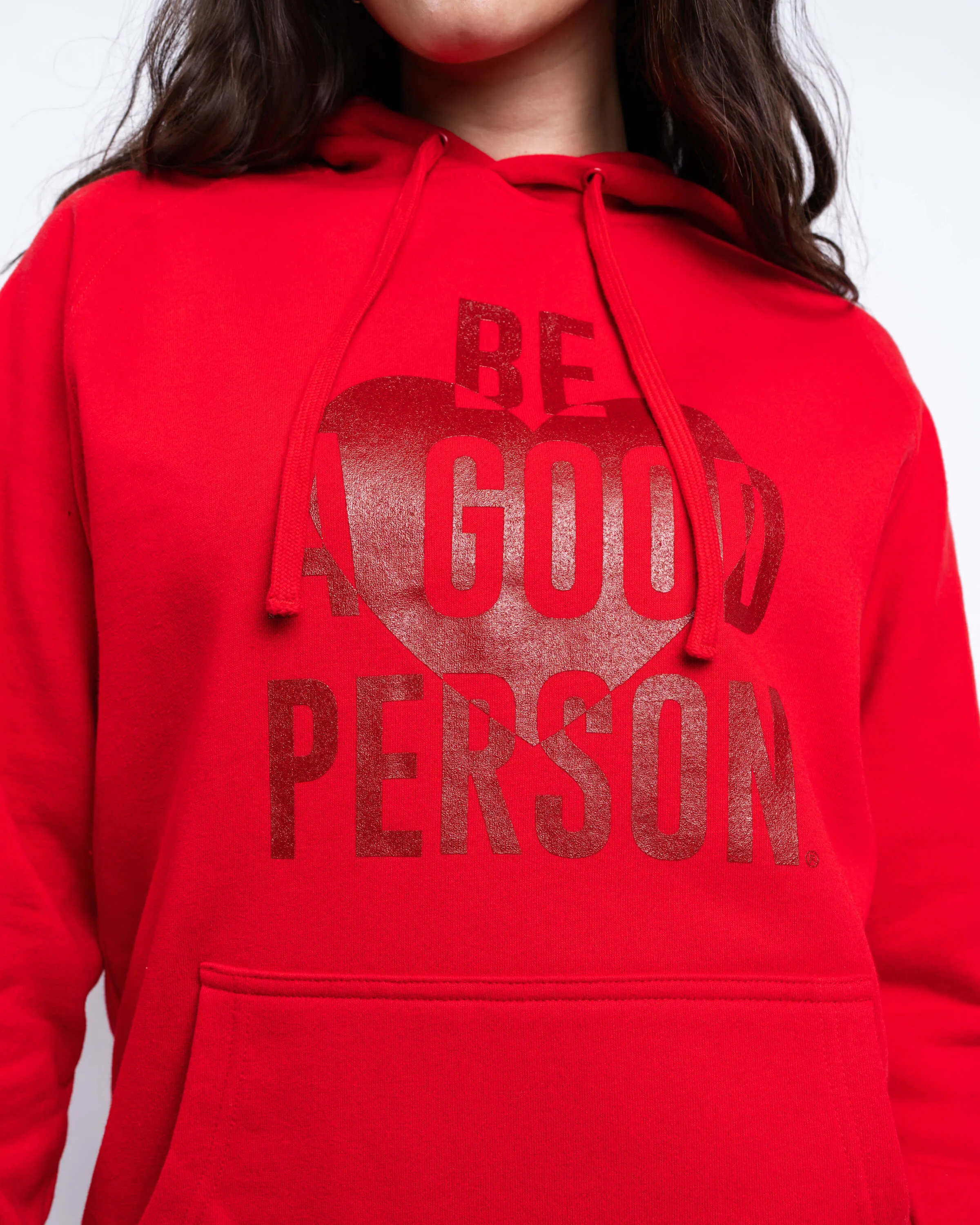 Heart On Your Sleeve Lightweight Hoodie - Red