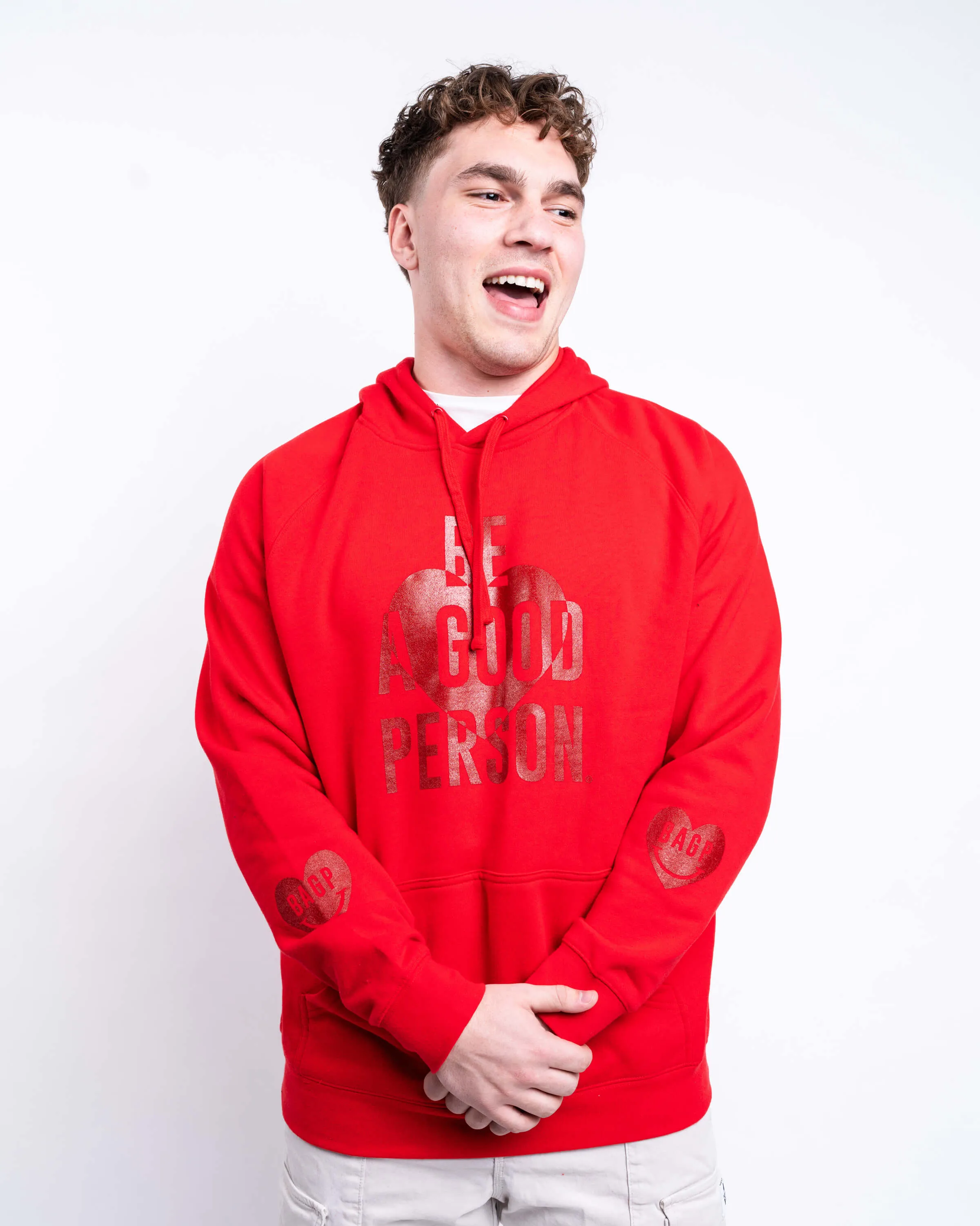 Heart On Your Sleeve Lightweight Hoodie - Red