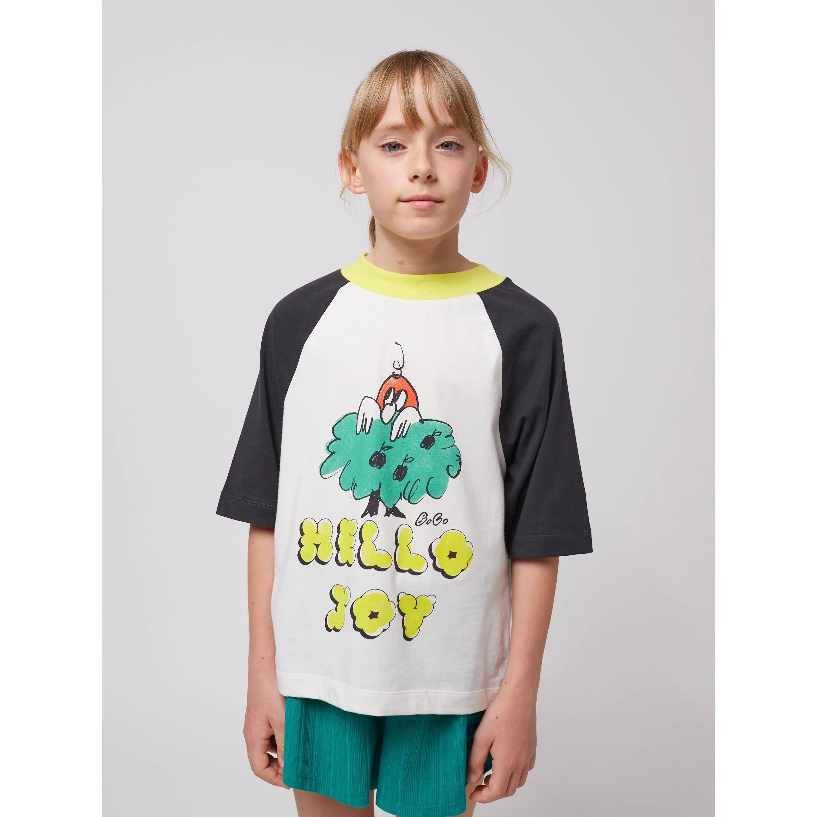 Hello Joy Ranglan Sleeves T-Shirt
