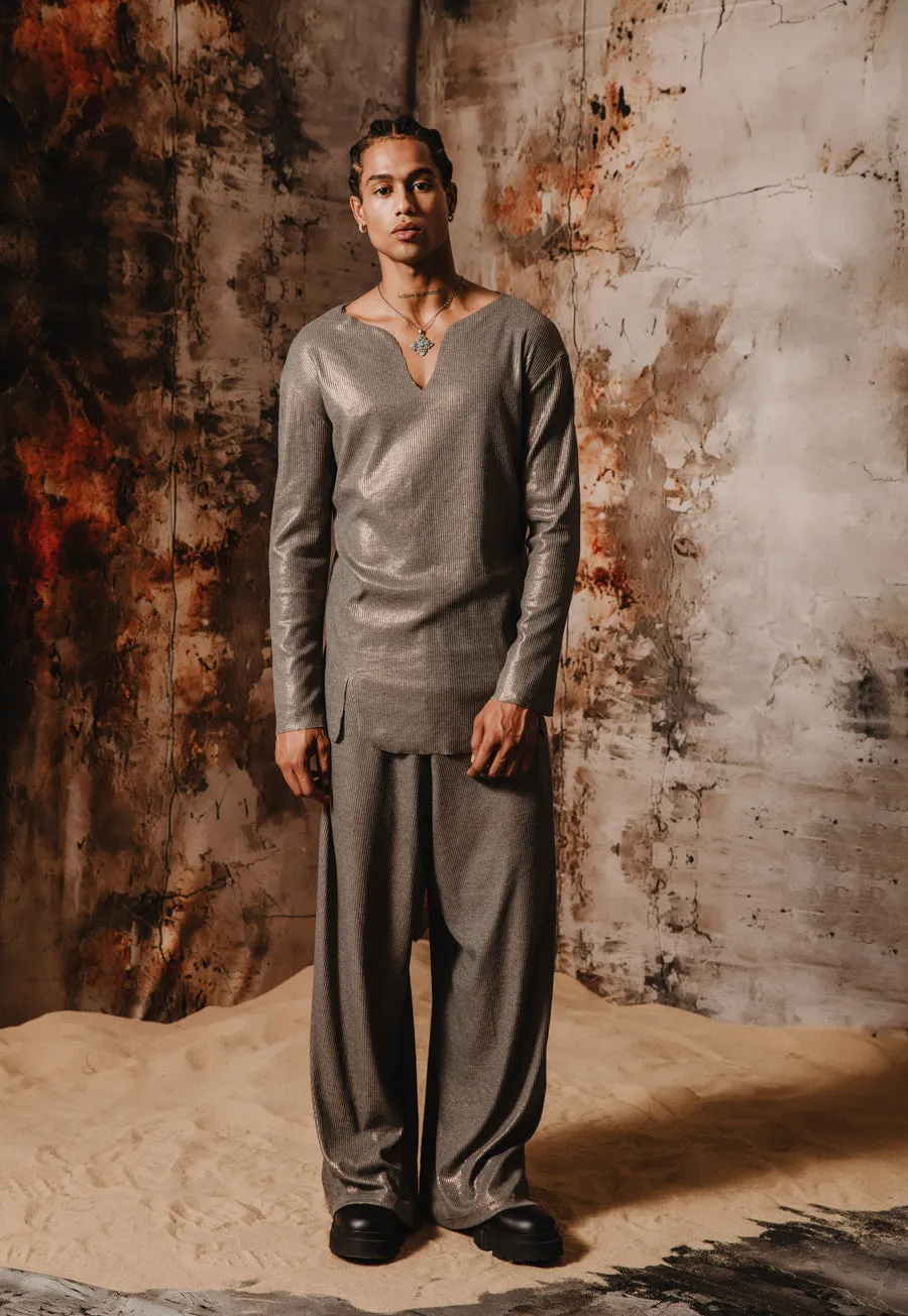 Herencia Blouse Metallic Grey