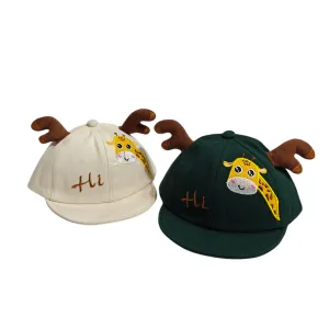HI TEXT GIRAFFE EMBROIDERED CAP
