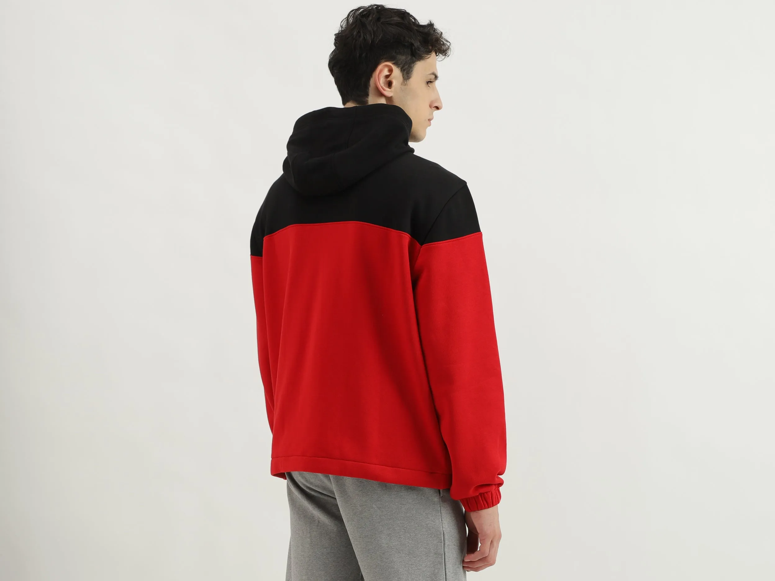 Hooded Neck Colourblocked Sweatshirt