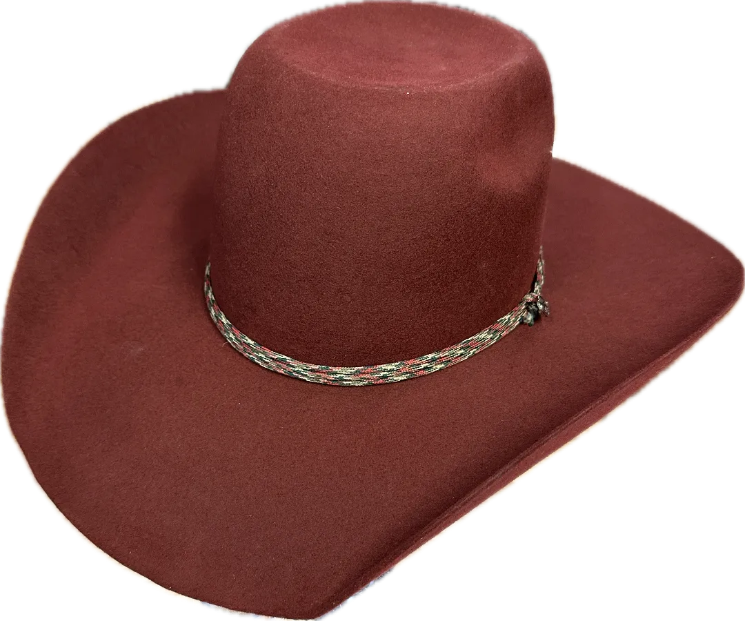 Hooey by Resistol Felt Hat Bronc Burgundy