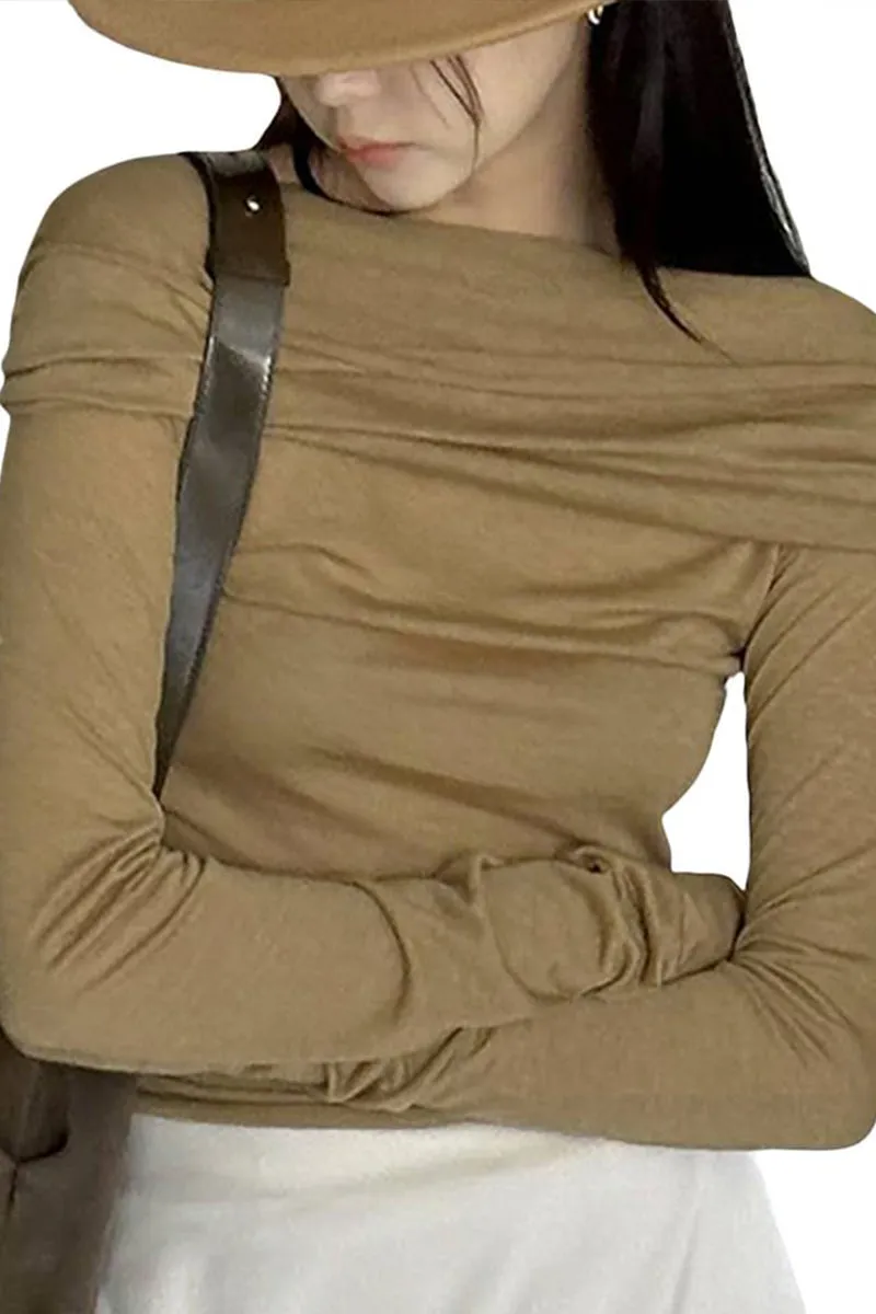 HTS1133 Effortless Elegance Off-Shoulder Top