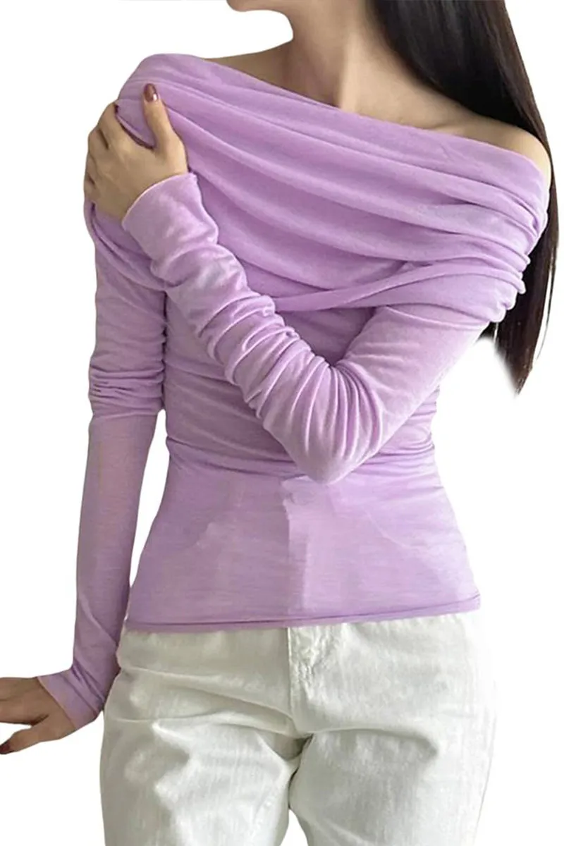 HTS1133 Effortless Elegance Off-Shoulder Top