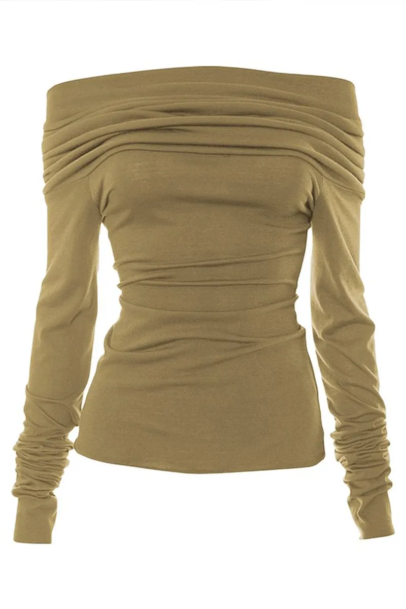 HTS1133 Effortless Elegance Off-Shoulder Top