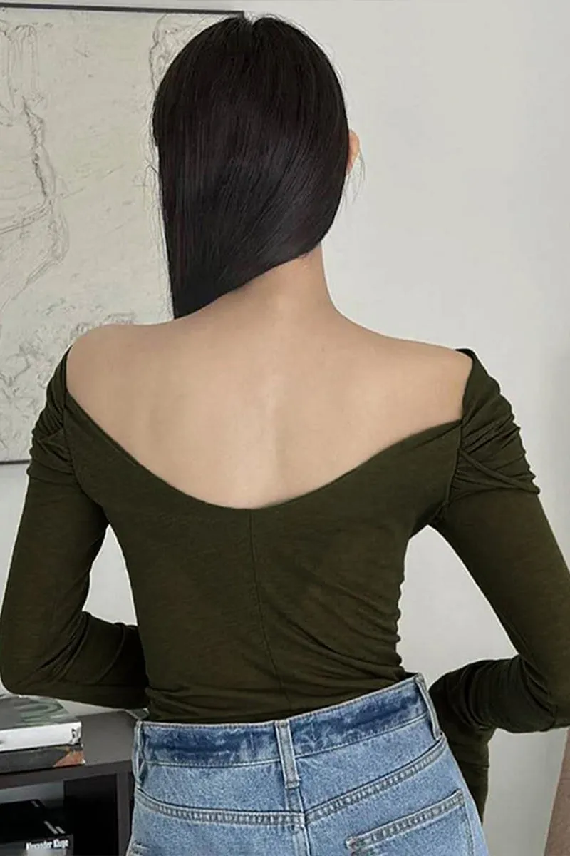HTS1133 Effortless Elegance Off-Shoulder Top