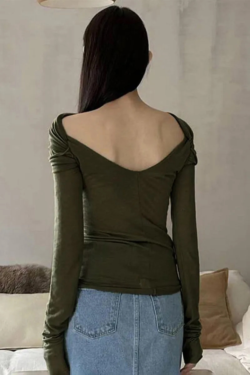 HTS1133 Effortless Elegance Off-Shoulder Top