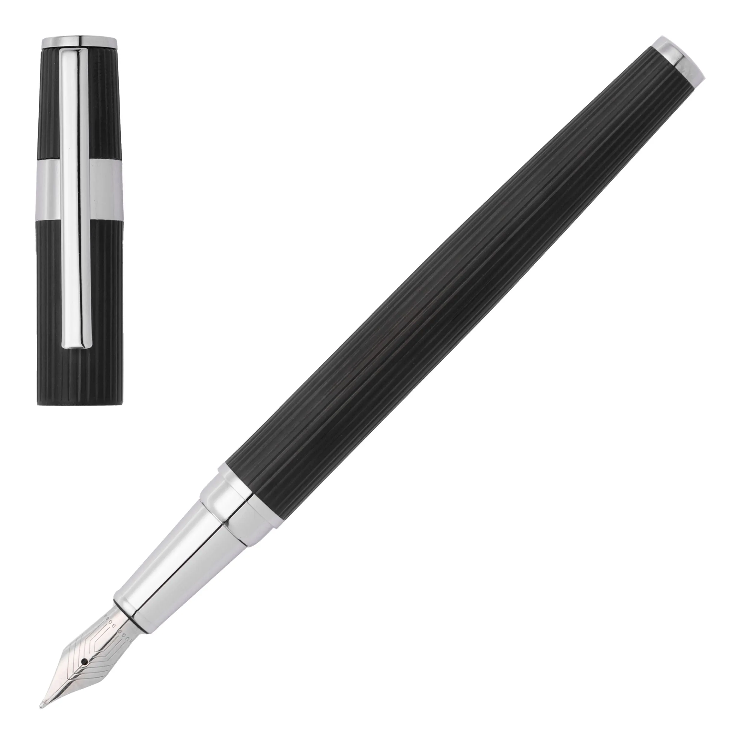HUGO BOSS HSV2852A-Fountain pen Gear Pinstripe Black / Chrome
