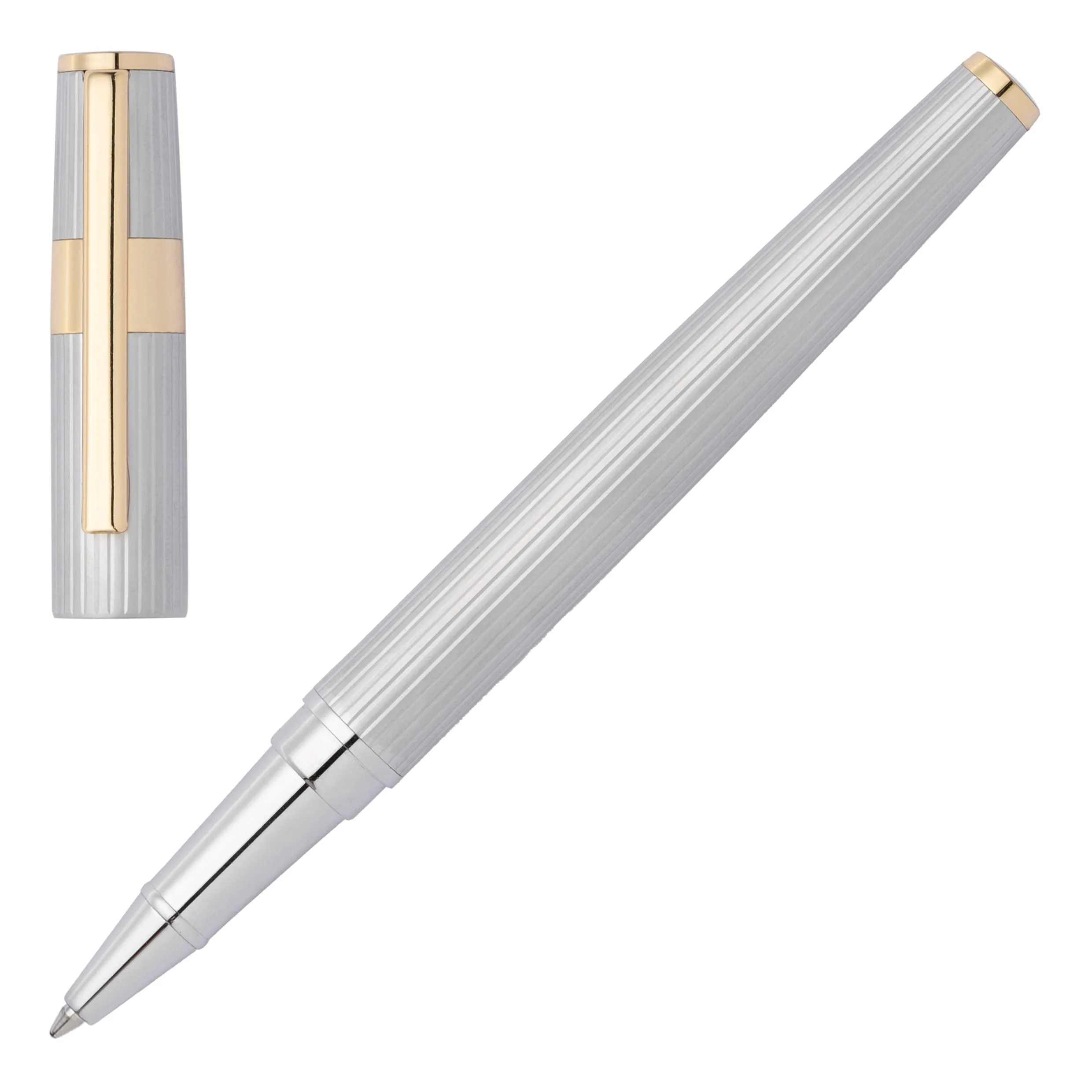 HUGO BOSS HSV2855B-Rollerball pen Gear Pinstripe Silver / Gold