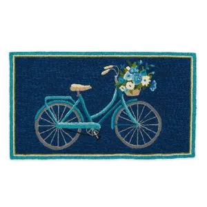 Indoor/Outdoor Hooked Bicycle Accent Rug 24"x42",53b3z