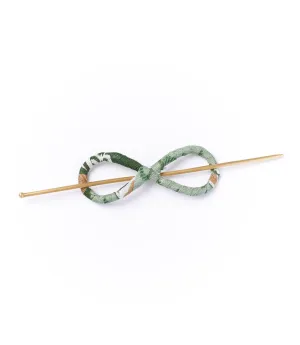 Infinity Figure 8 Hair Slide with Stick - Assorted Upcycled Sari