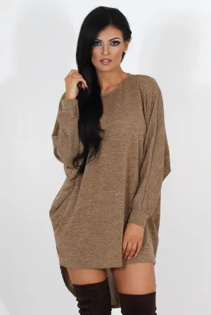 Johanna Camel Drooped Back Jumper