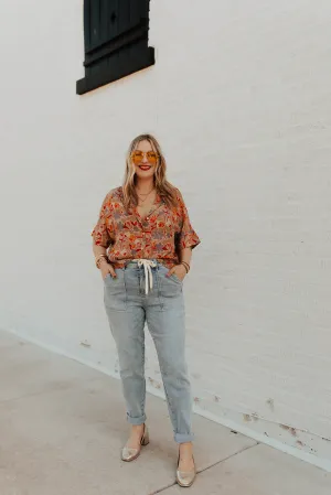 keeley high rise vintage denim jogger