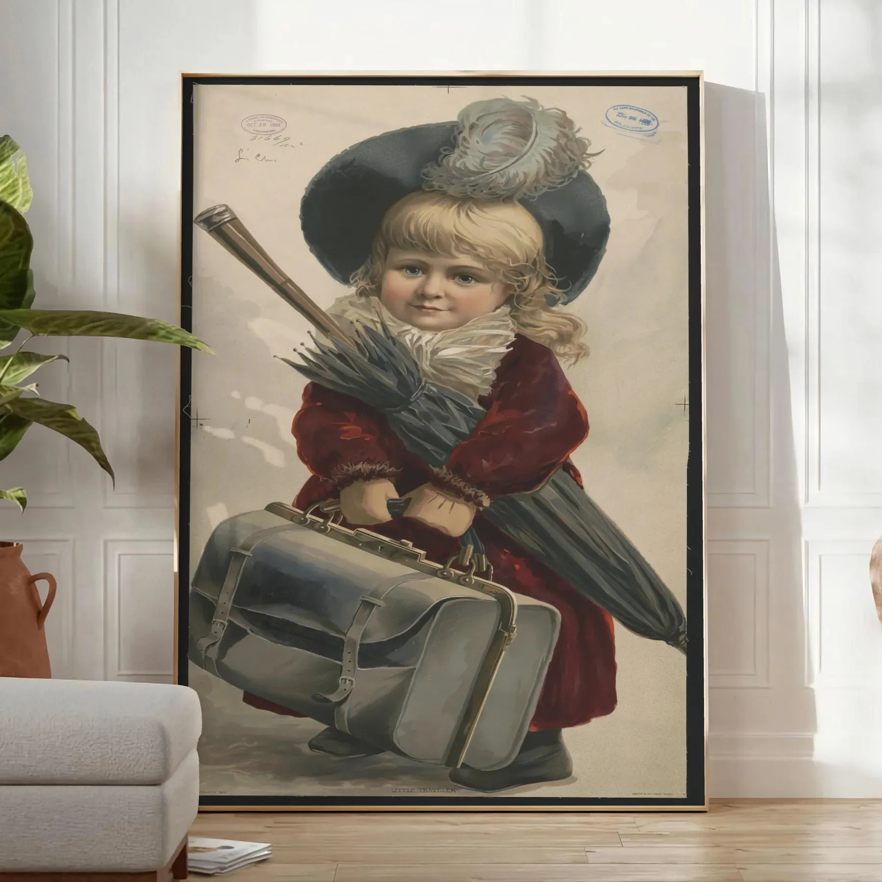 Kid Vintage Travel Poster Print