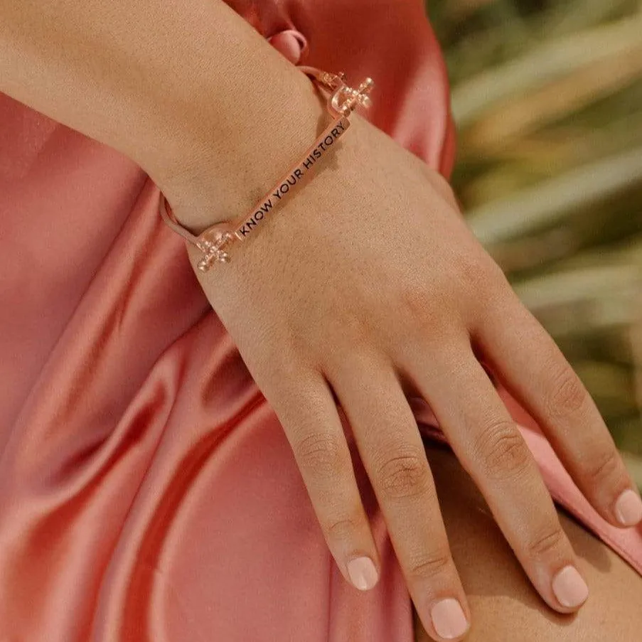 Know Your History Bracelet in Rose Gold - 1 Left
