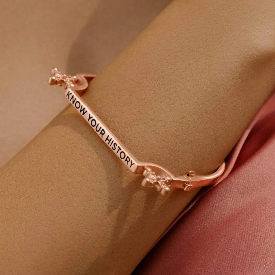 Know Your History Bracelet in Rose Gold - 1 Left