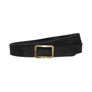 Ladies Classic Jeans Leather Belt - Black