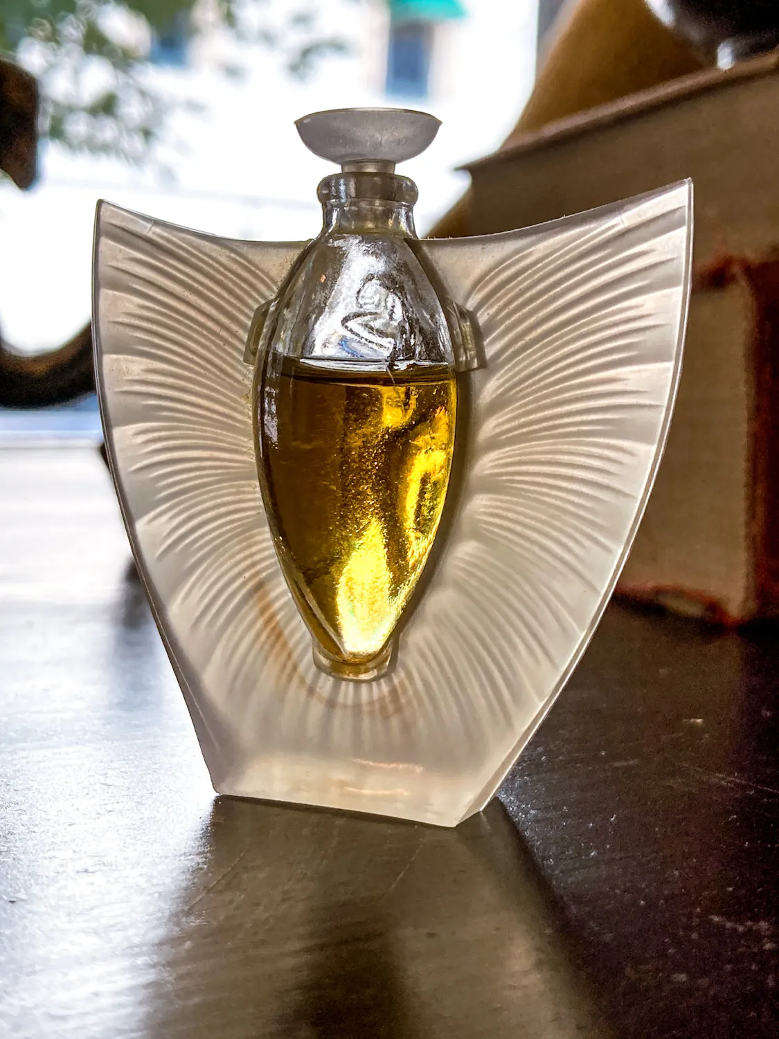 Lalique Les Falcons Collection Miniature Art Deco Perfume Bottles Display