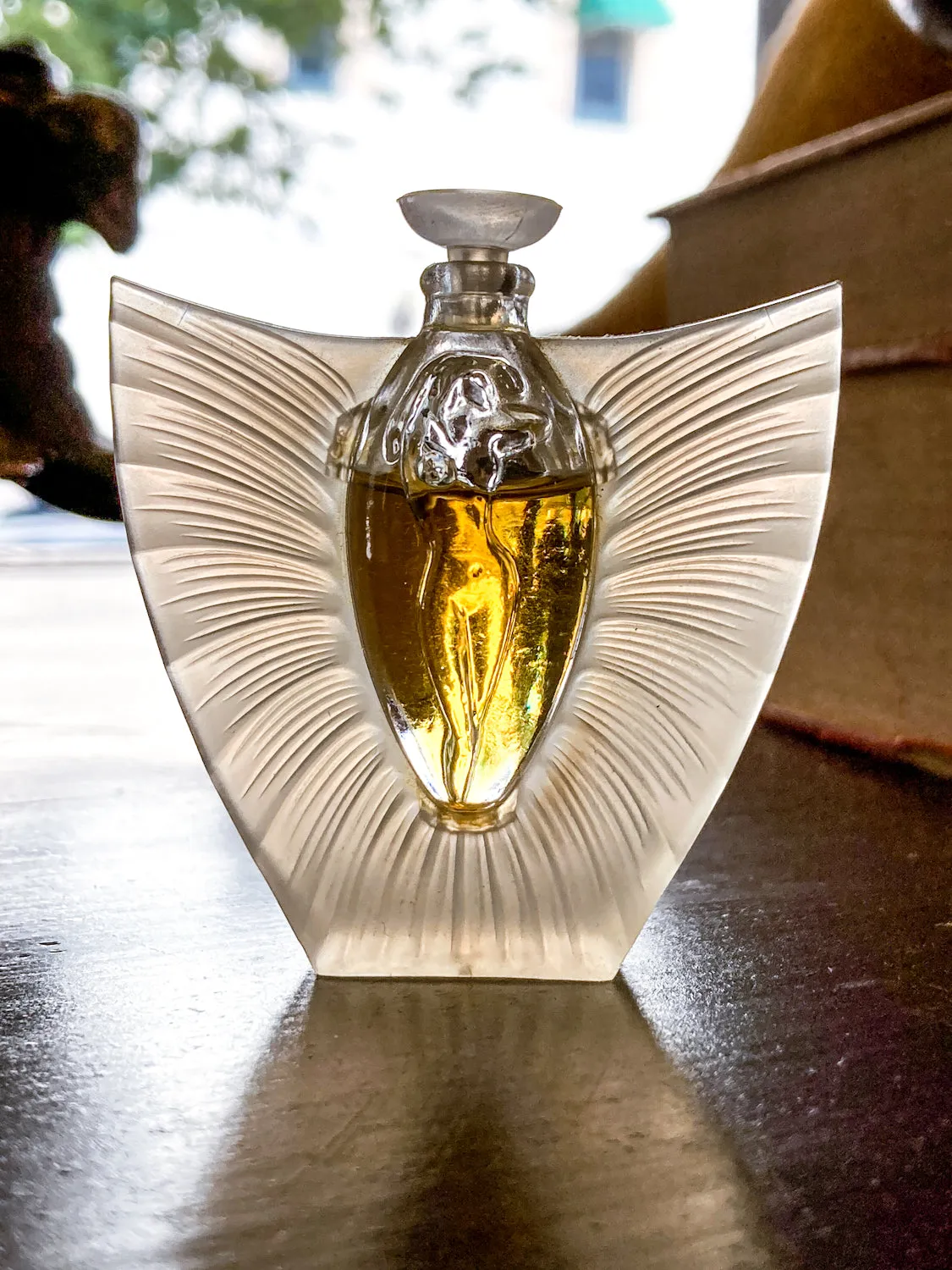 Lalique Les Falcons Collection Miniature Art Deco Perfume Bottles Display