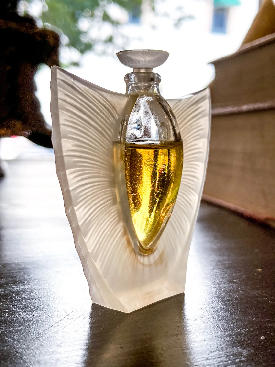 Lalique Les Falcons Collection Miniature Art Deco Perfume Bottles Display