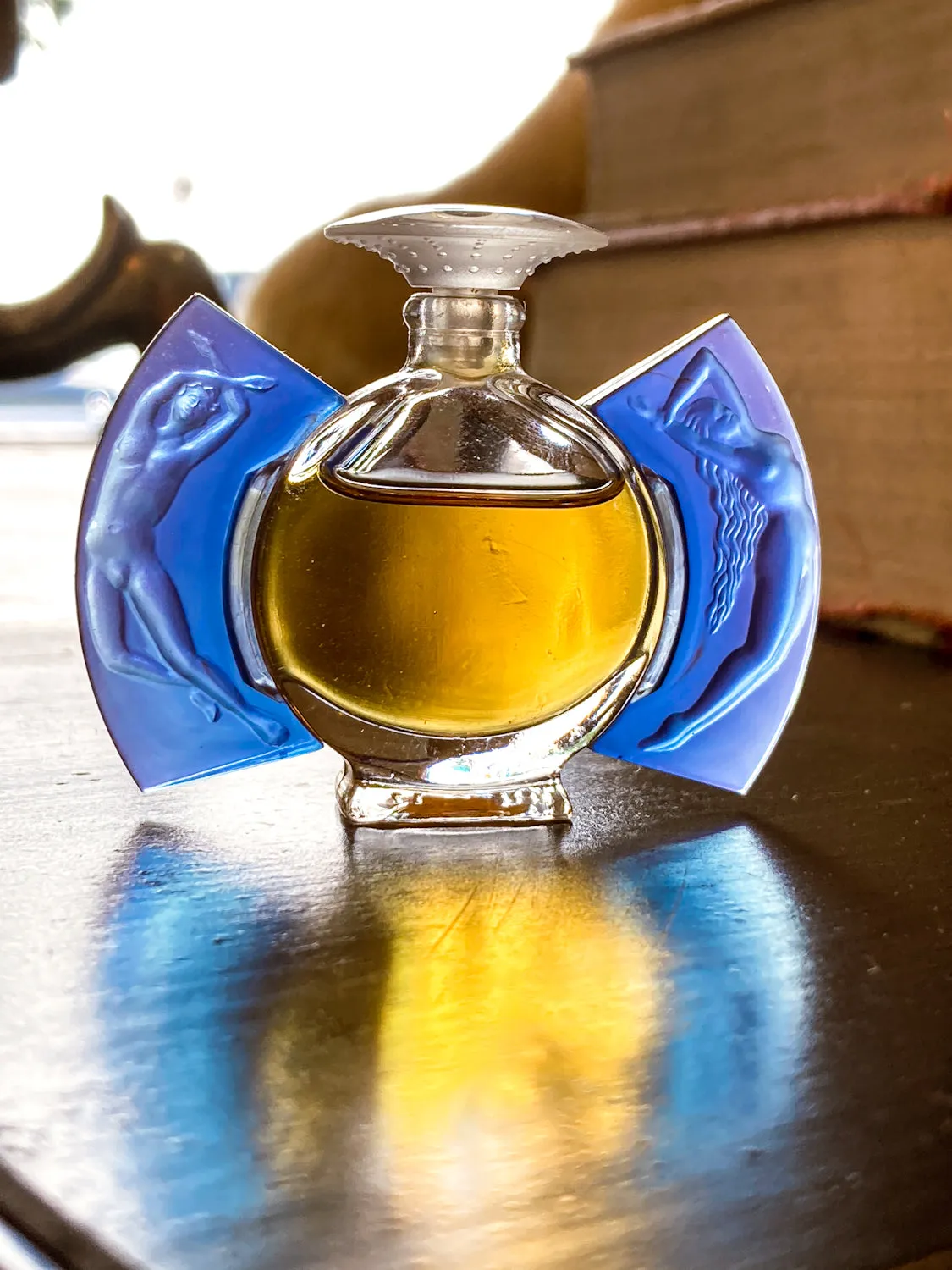 Lalique Les Falcons Collection Miniature Art Deco Perfume Bottles Display