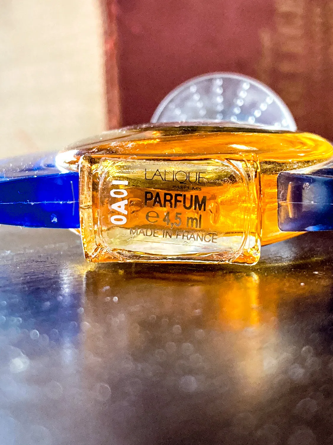 Lalique Les Falcons Collection Miniature Art Deco Perfume Bottles Display