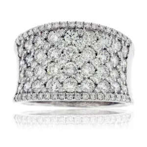 Large Concave Diamond Fashion Ring