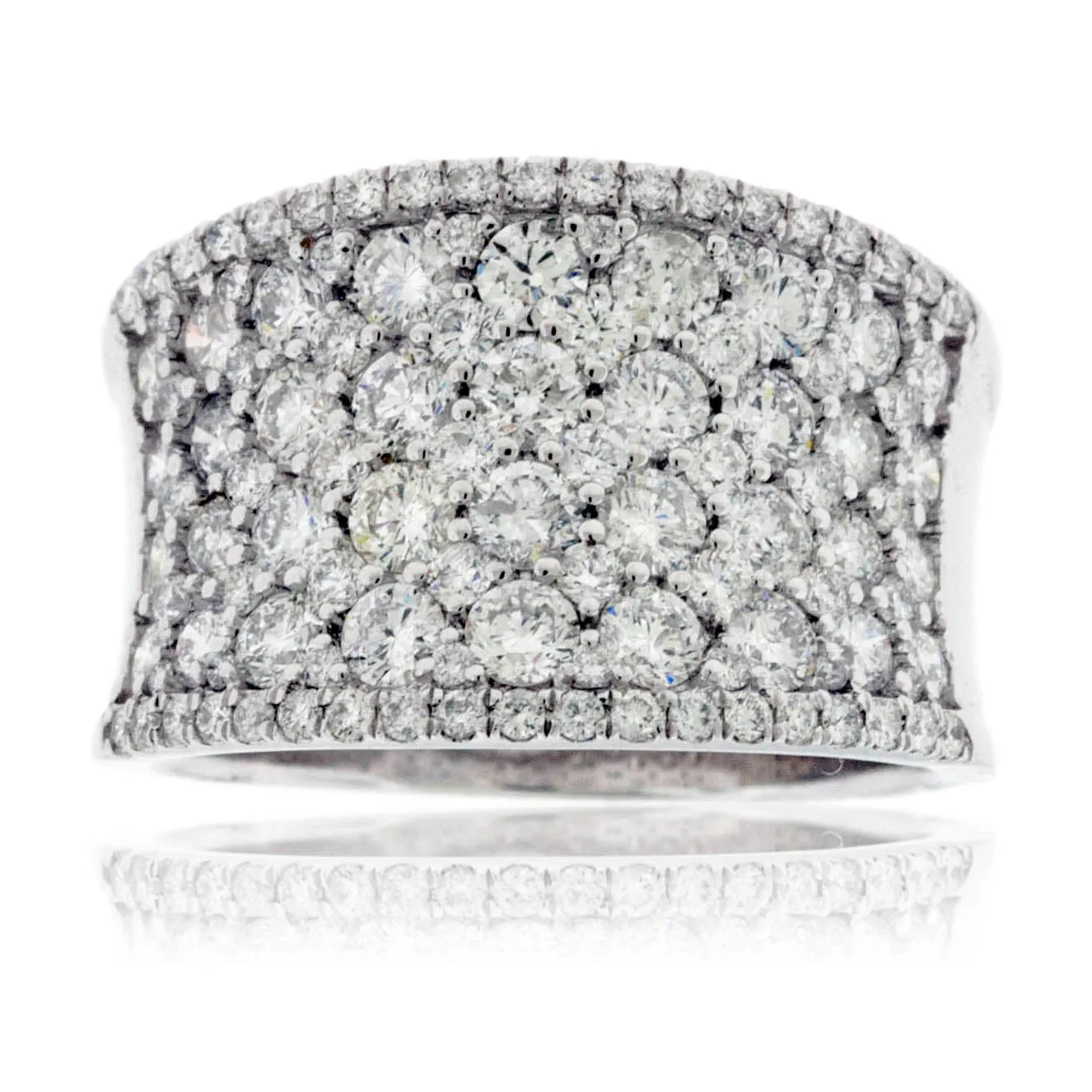 Large Concave Diamond Fashion Ring
