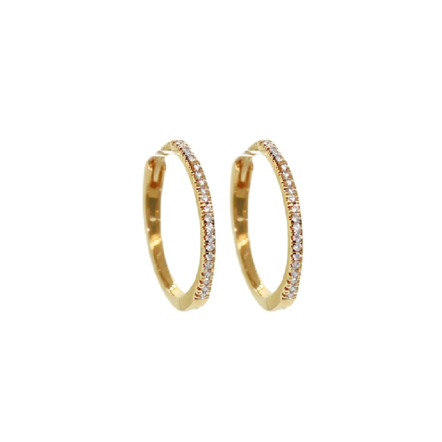 Large Pave Diamond Huggie