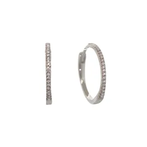 Large Pave Diamond Huggie