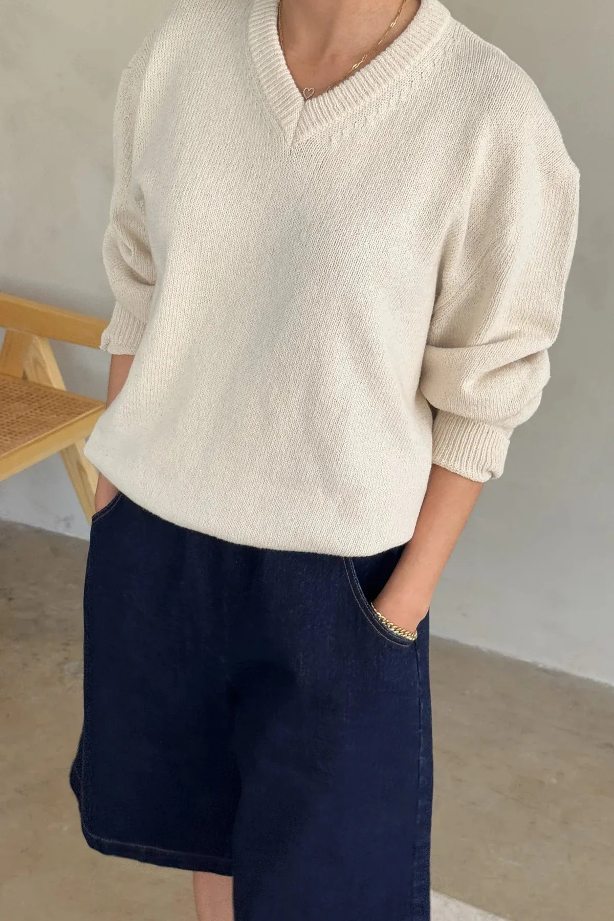 Le Bon Shoppe - Gabby Cotton Sweater (Naturel)