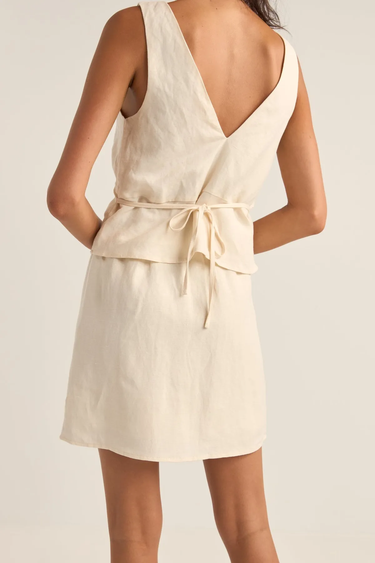 LENNY DRAWCORD SKIRT - CREAM