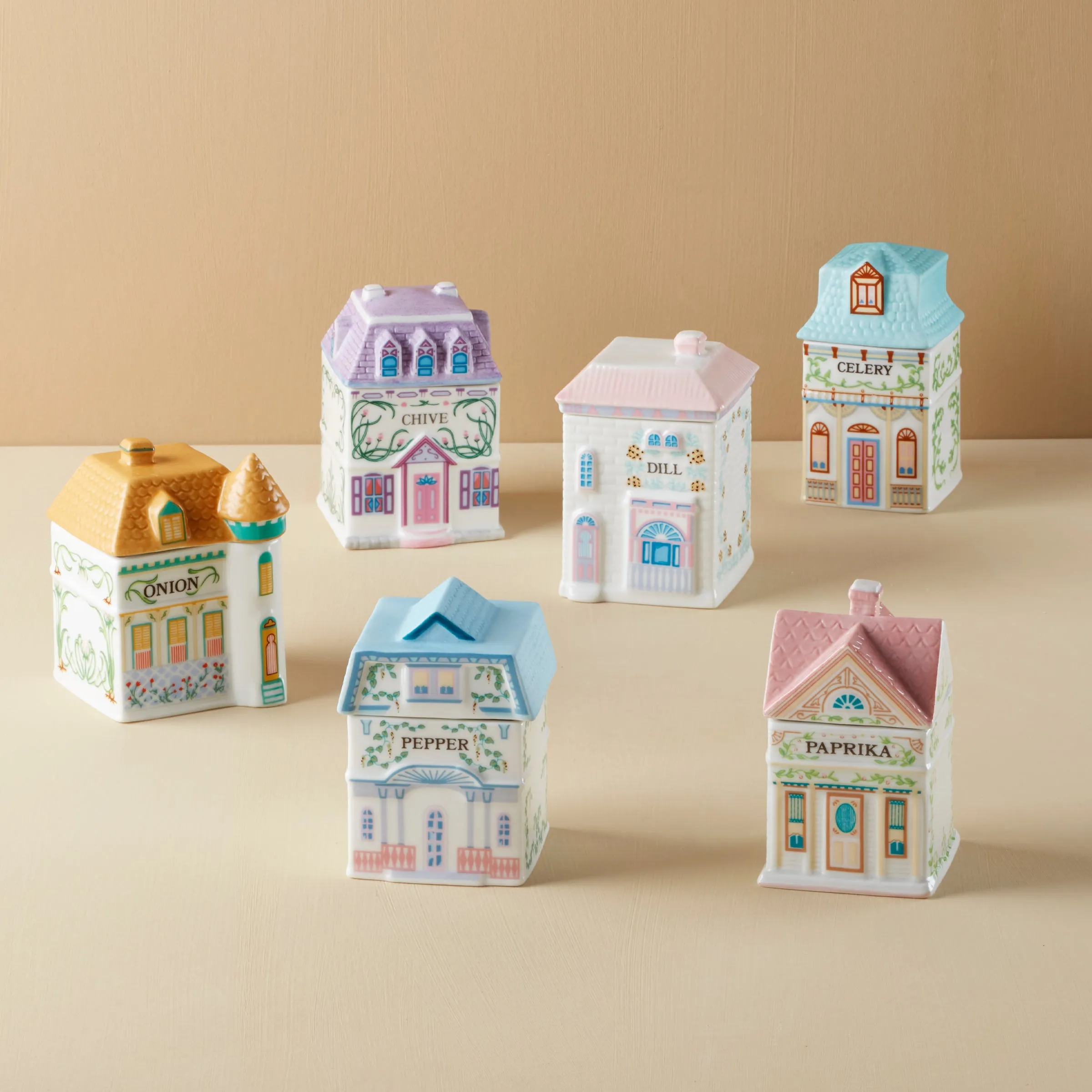 Lenox Spice Village 6-Piece Spice Jar Set #2 CS