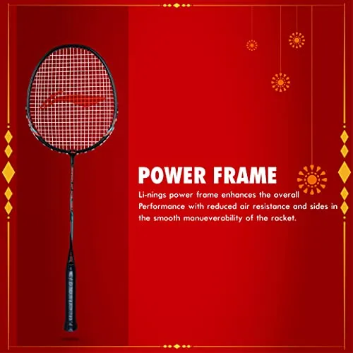 Li-Ning Badminton Rackets & 6, Bolt Boost Nylon Shuttlecocks & Racket Bag- (Black/Orange) Combo of 2