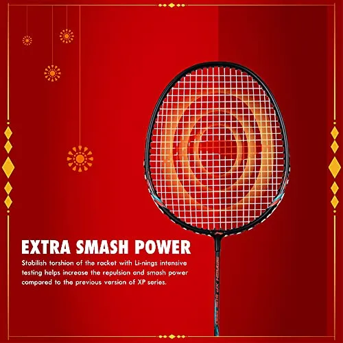 Li-Ning Badminton Rackets & 6, Bolt Boost Nylon Shuttlecocks & Racket Bag- (Black/Orange) Combo of 2