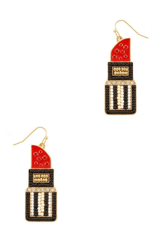 Lipstick Drop Earrings
