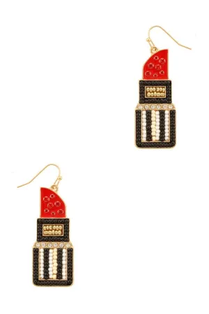 Lipstick Drop Earrings