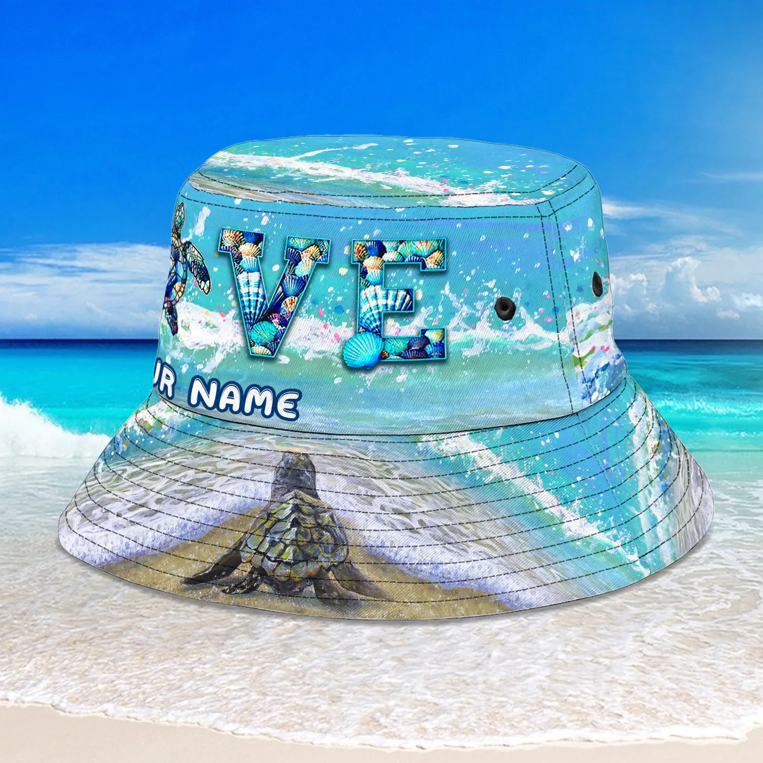 Love Turtle - Custom Bucket Hat - Cv98 BQBC