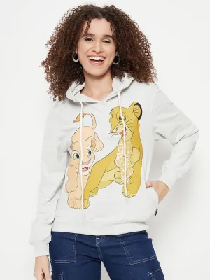 Madame Disney Printed Ecru Sweatshirt