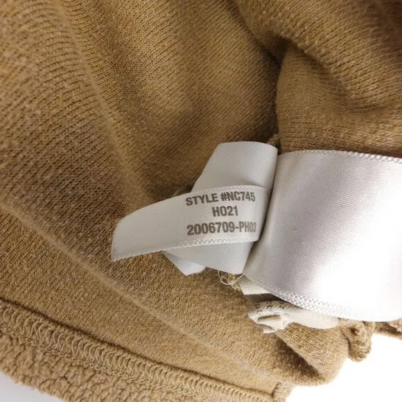 MADEWELL MWL Cozybrushed Henley Top Straight Sweatpants Lounge Set Pajamas Camel