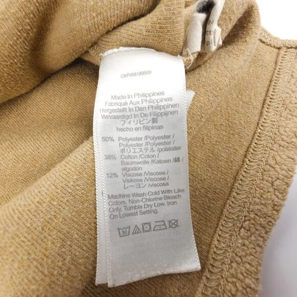 MADEWELL MWL Cozybrushed Henley Top Straight Sweatpants Lounge Set Pajamas Camel