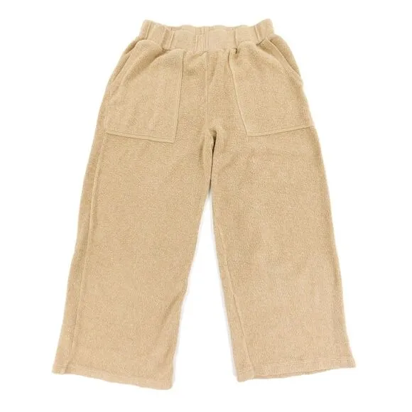 MADEWELL MWL Cozybrushed Henley Top Straight Sweatpants Lounge Set Pajamas Camel