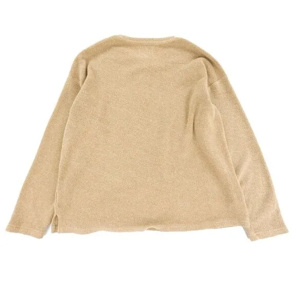 MADEWELL MWL Cozybrushed Henley Top Straight Sweatpants Lounge Set Pajamas Camel